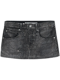 ALEXANDER WANG - Women Mini Skirt All Over Distressed Crystal