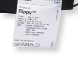 Close up of black hat, showing texture of the polyamide fabric