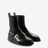 black boots, side view