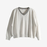 White knitwear, front view