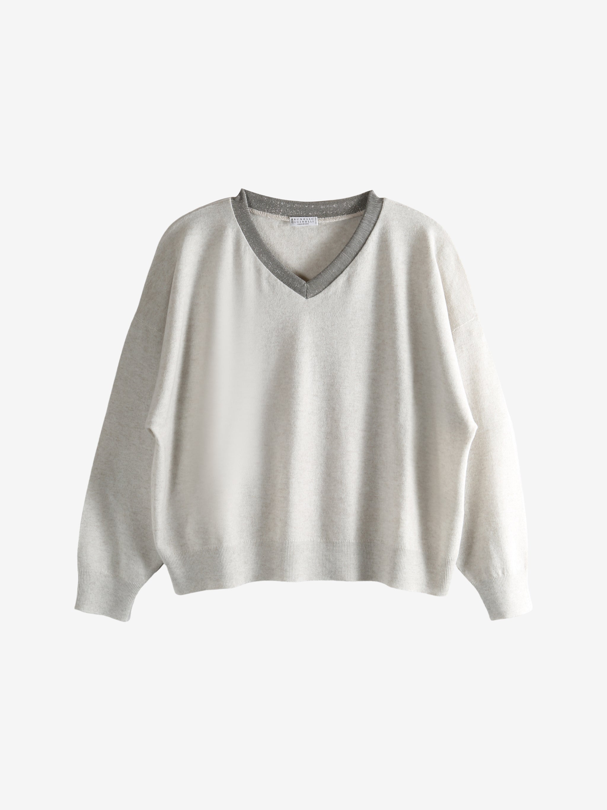 White knitwear, front view