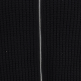 Close up of black jacket,showing texture of the wool fabric