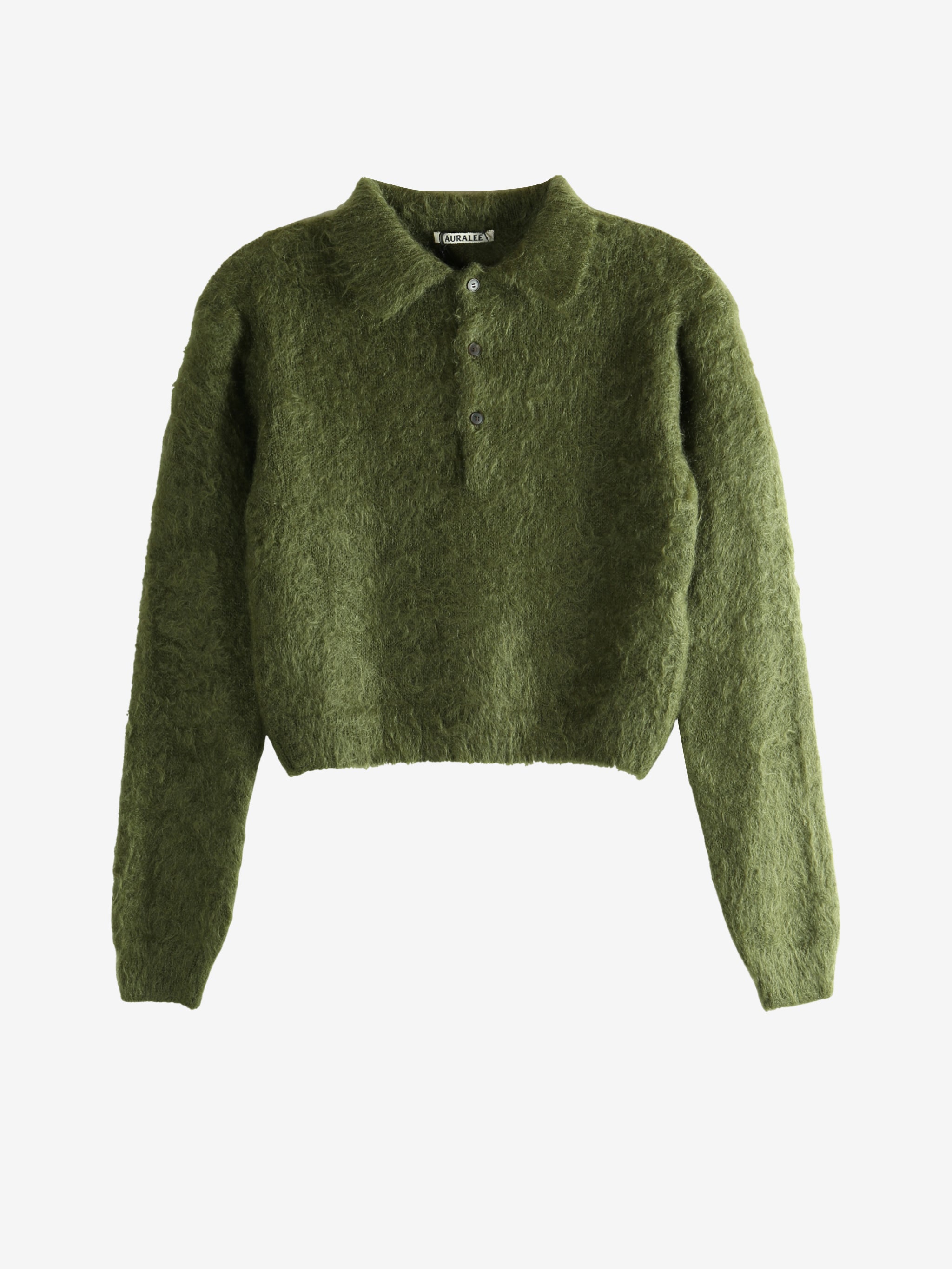 Green knitwear, front view