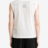 White t-shirt worn by a person, showing the t-shirt fit
