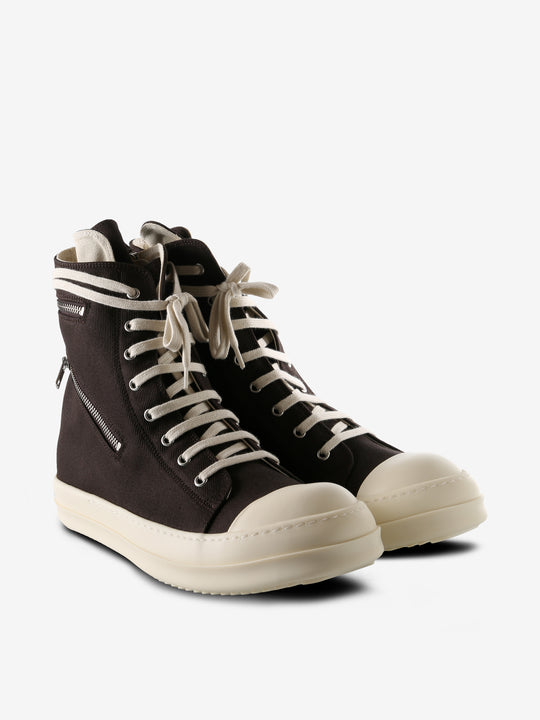 Black sneaker, front view