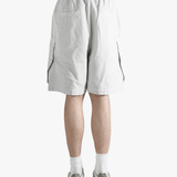 White shorts, back view
