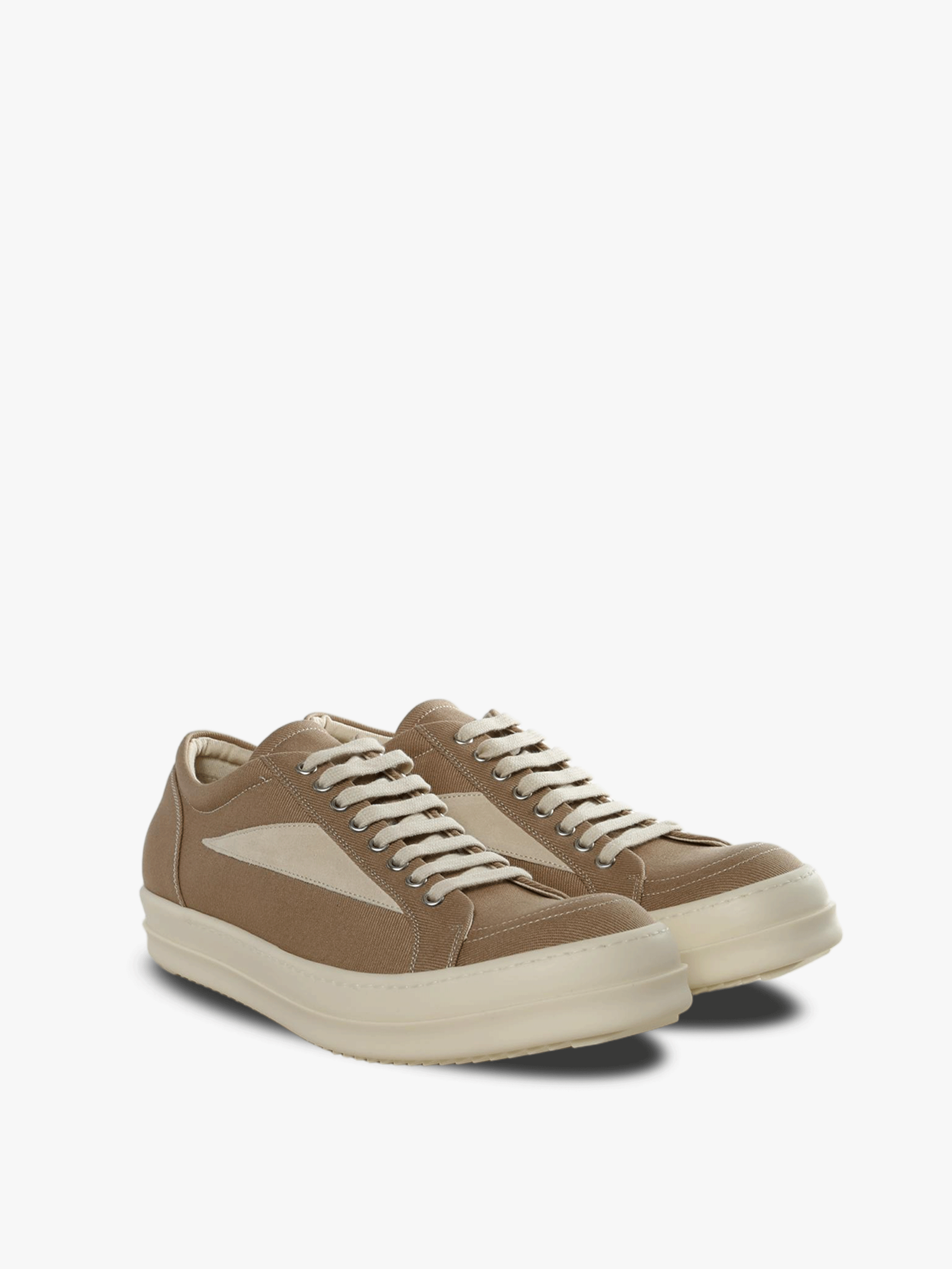 Brown sneakers, side view