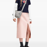 Grey bag, full body view