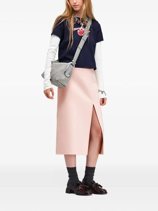 Grey bag, full body view
