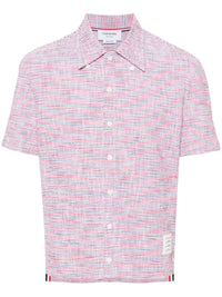 THOM BROWNE - Men Short Sleeve Button Down Shipt Shirt