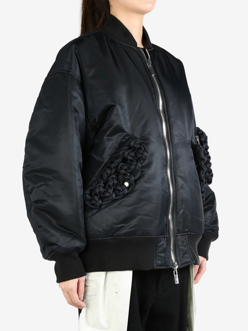 COMME DES GARCONS NOIR - Women Woven Detail Bomber Jacket