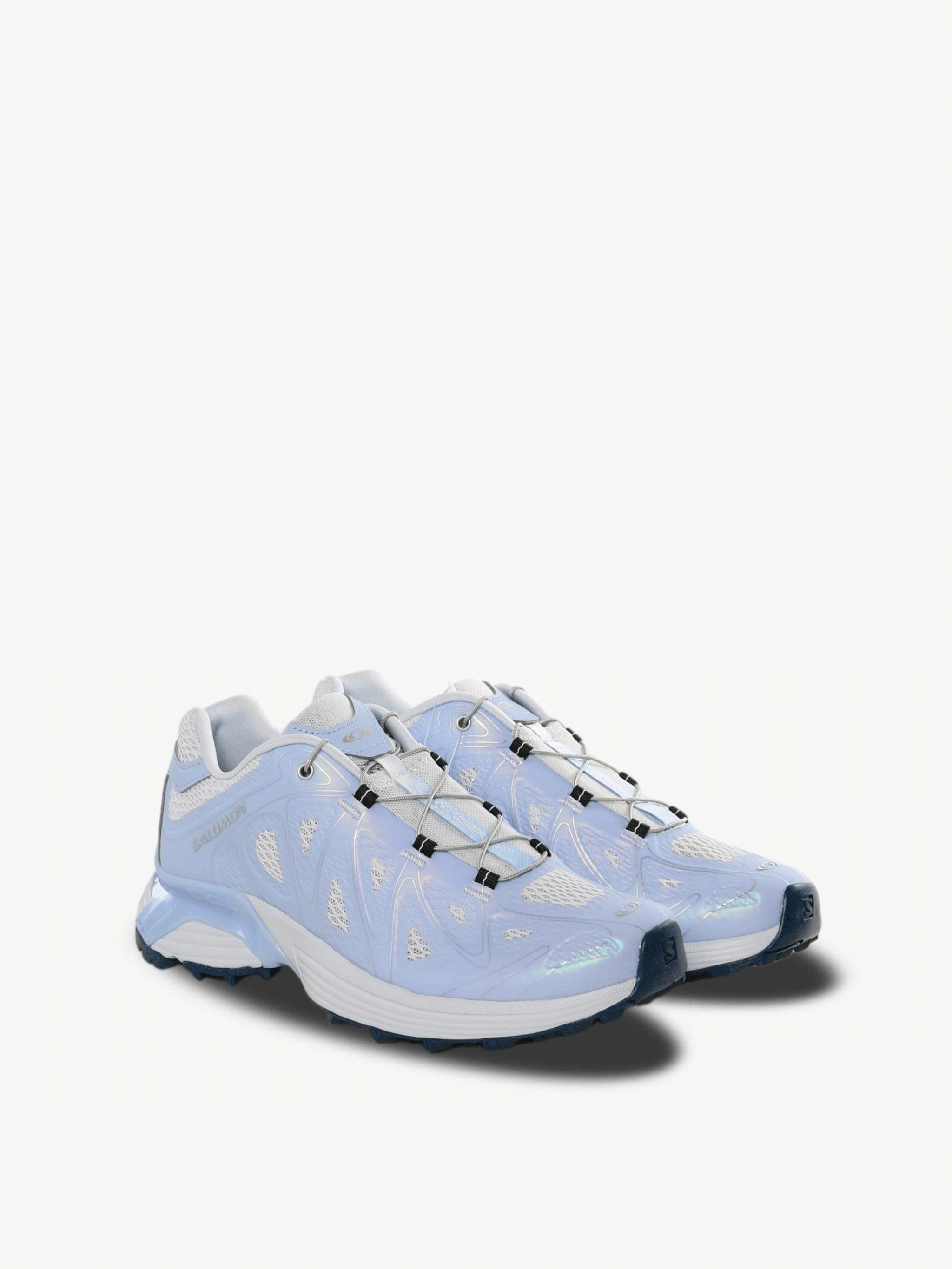 Blue sneakers, side view