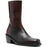 Brown boots, side view