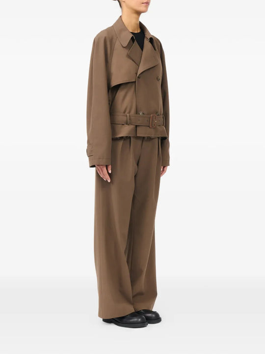 Brown jacket, full body view