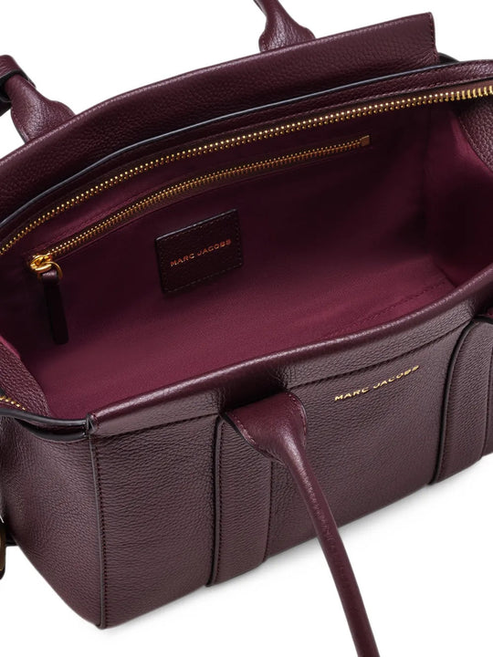 Close up of Burgundy bag, showing detail