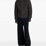 Black cardigan,full body view