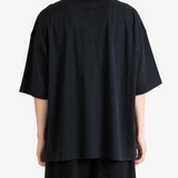 Black t-shirt, full body view
