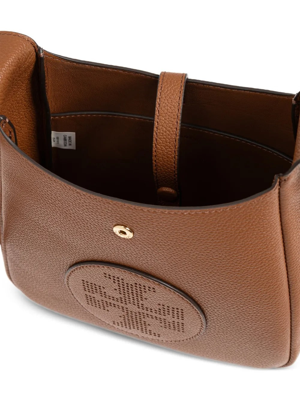 Tan bag, front view
