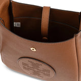 Tan bag, front view