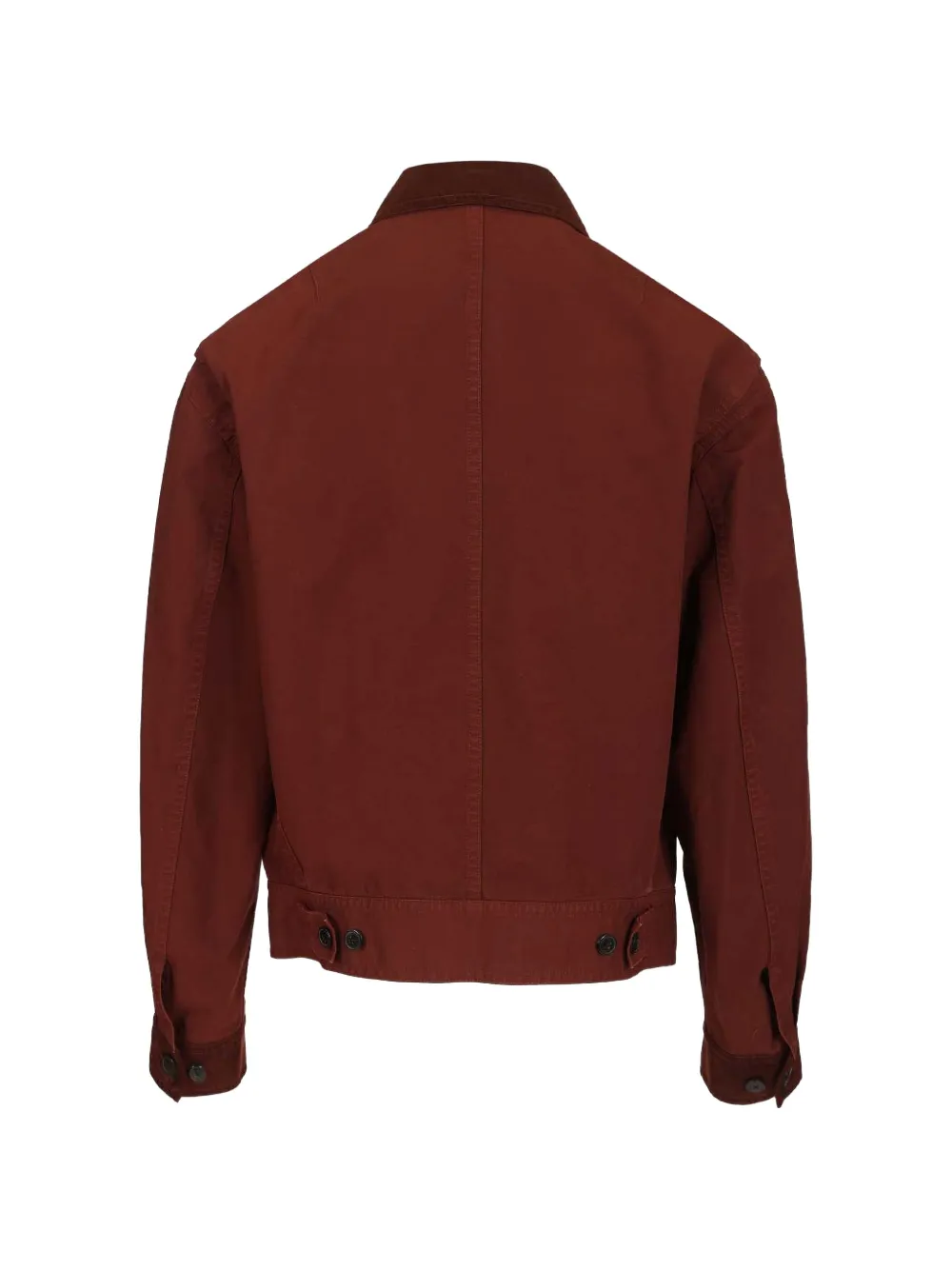 Red jacket, back view