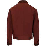 Red jacket, back view