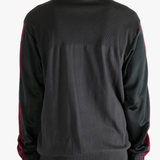 Black hoodie worn by a person, showing the hoodies fit