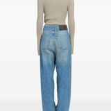 blue pants, full body view