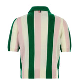 Green shirt, back view