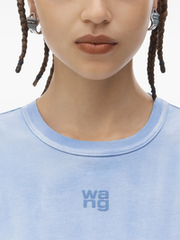 T BY ALEXANDER WANG - Women Essential JSY Shrunk W/Puff Logo & Bound Neck Tee