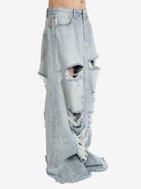 VETEMENTS - Unisex Ripped Big Shape Jeans