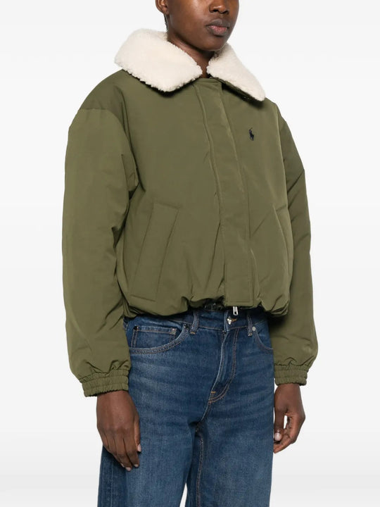 Green jacket, full body view