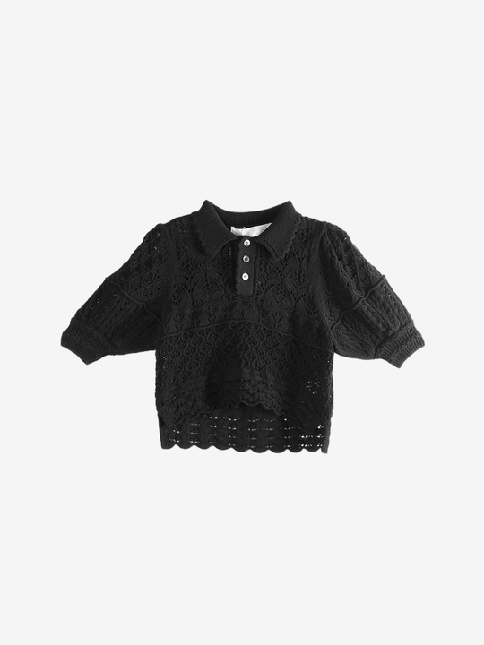 Black sweater, front view