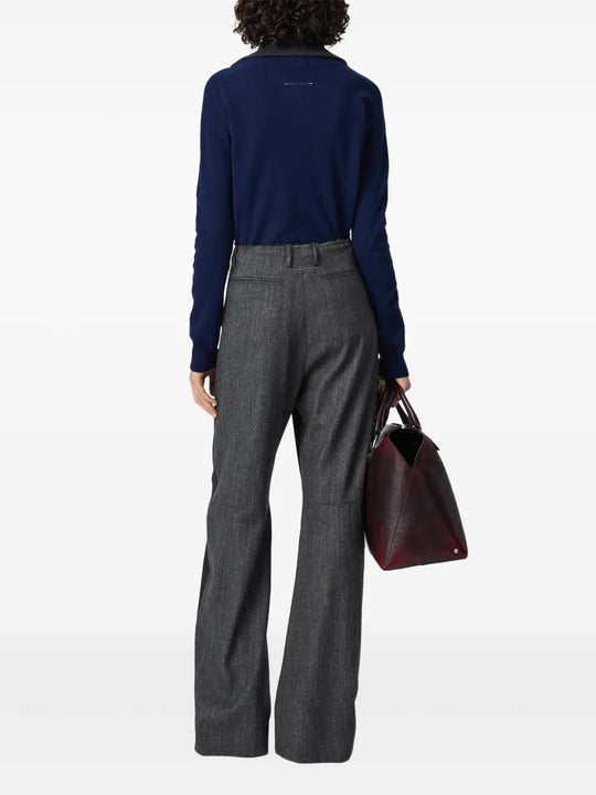 Grey pants, full body view