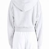 Grey hoodie, full body view