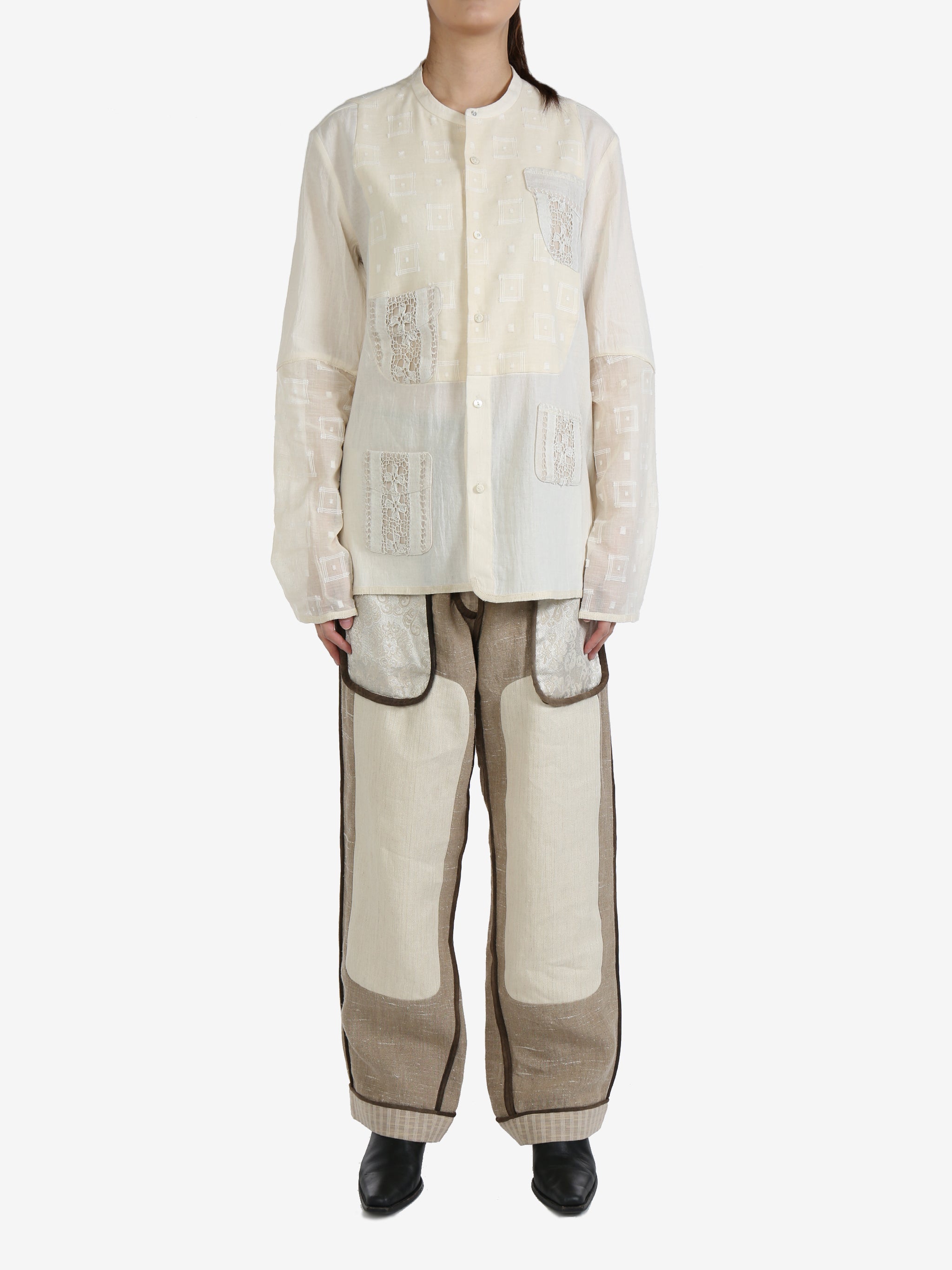 White shirt, full body view