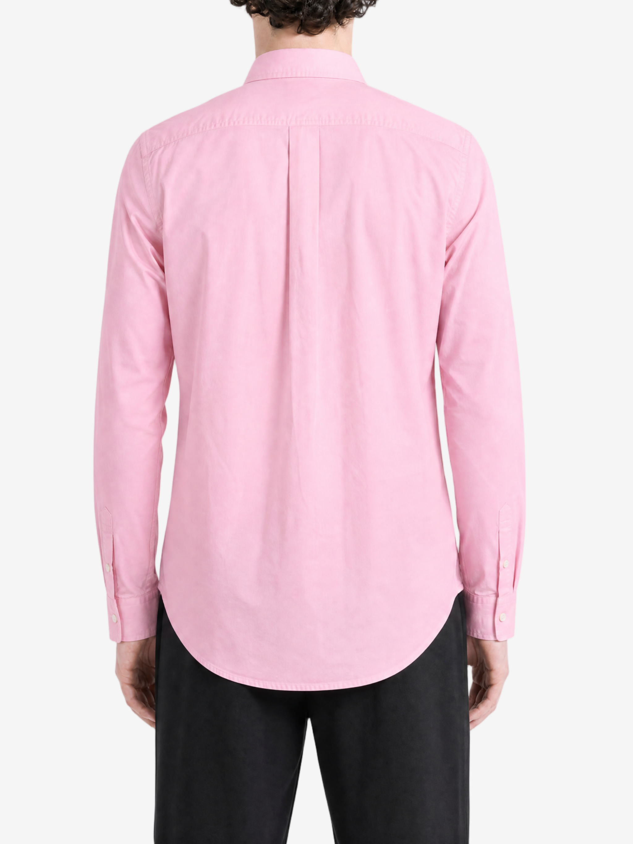Pink shirt, full body view