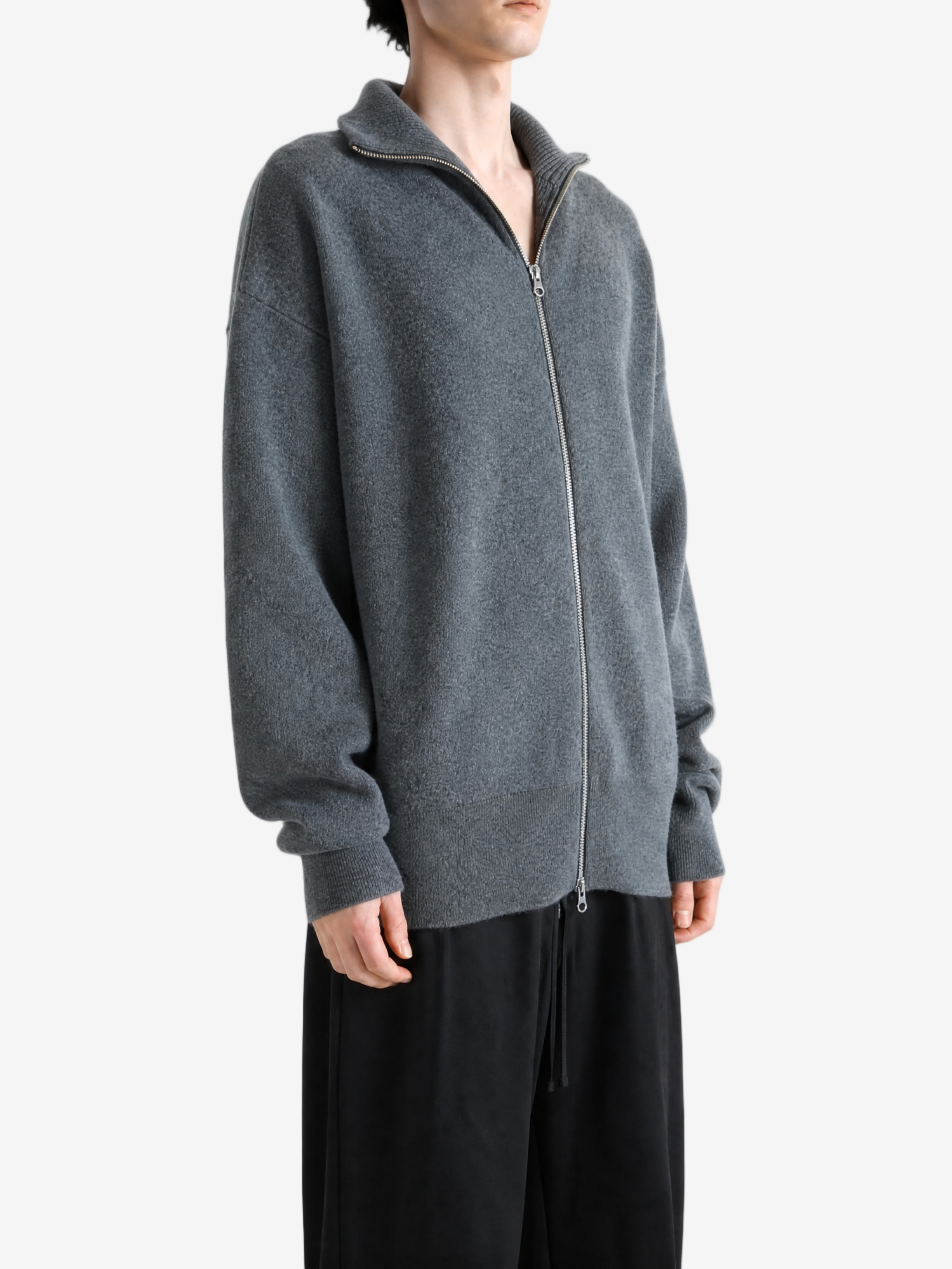 Grey hoodie, full body view
