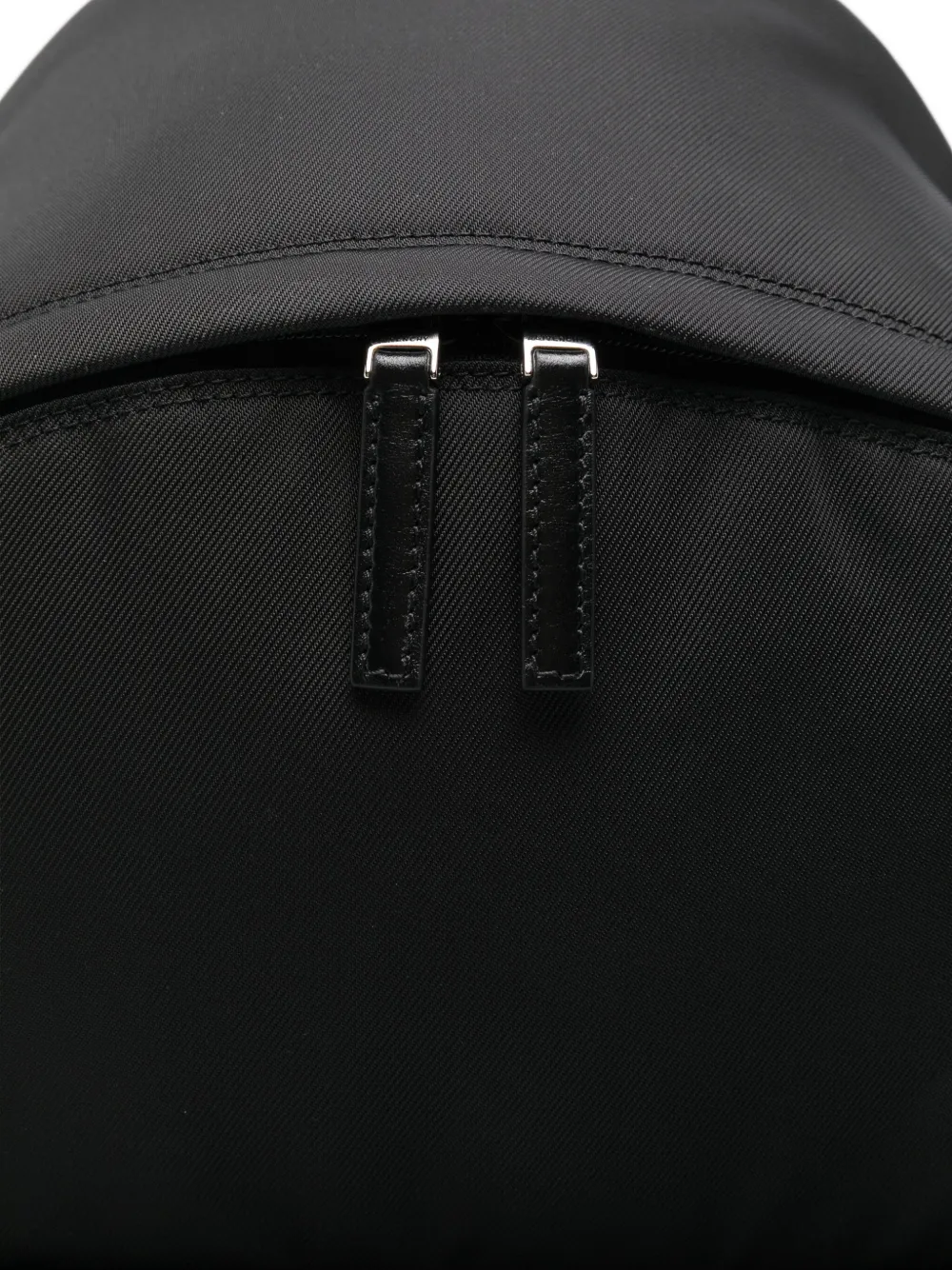 Close up of black bag,showing texture of the polyamide fabric