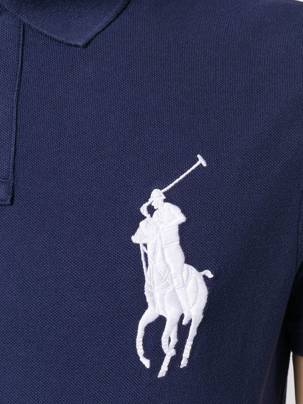 Close up of Navy T-shirt, showing texture of the cotton fabric