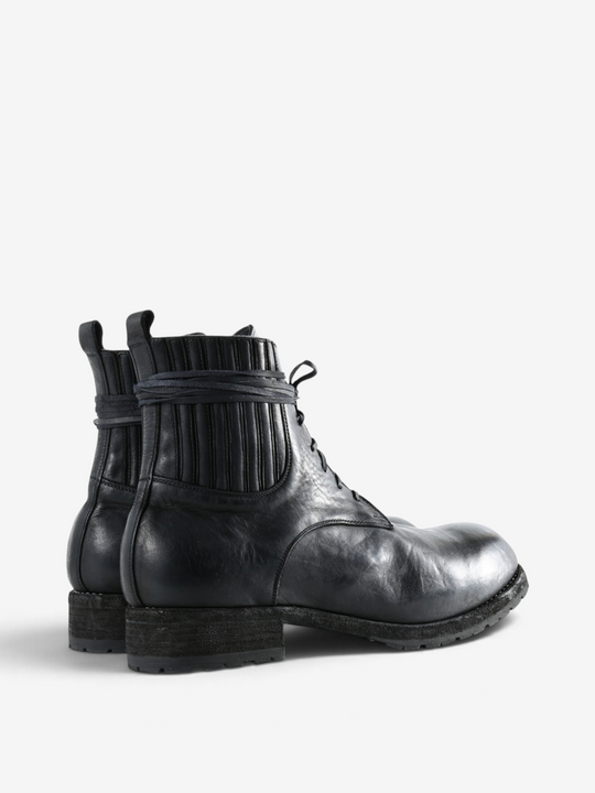 Black boots, front view
