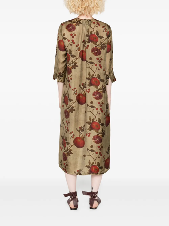 Tan dress, full body view