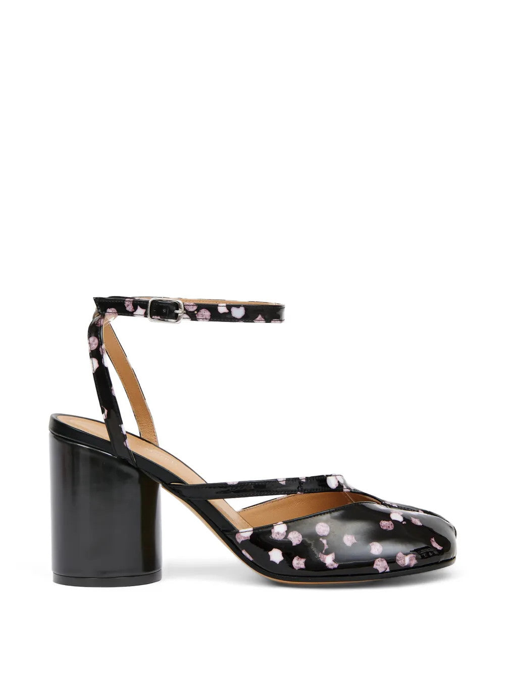 Black sandals, front view