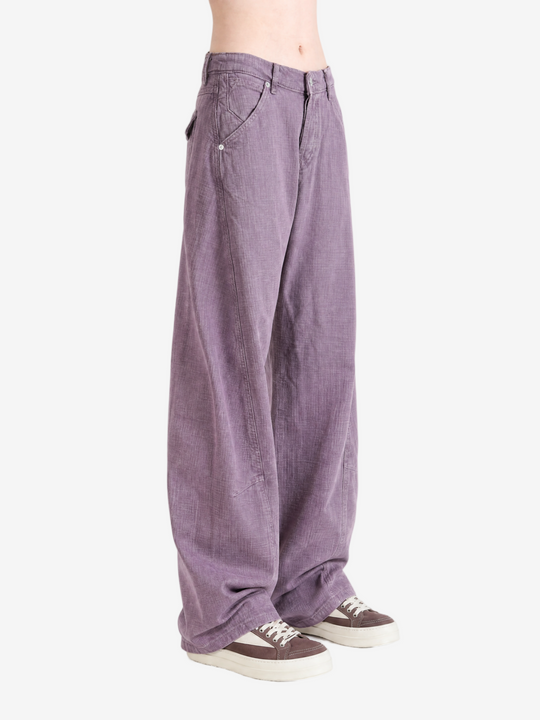 Purple jeans, full body view