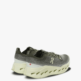 Green sneakers, back view