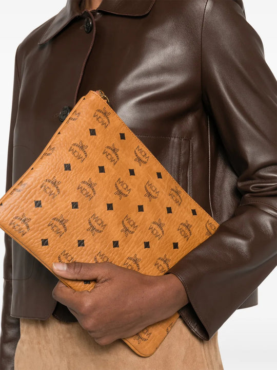 Tan bag, front view