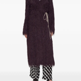 Purple jacket-coat, full body view