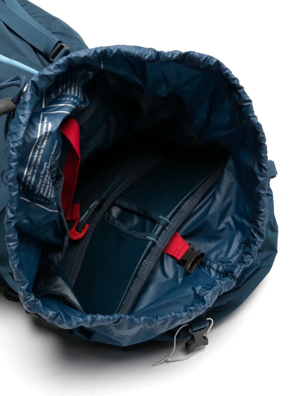 Close up of Blue bag, showing detail