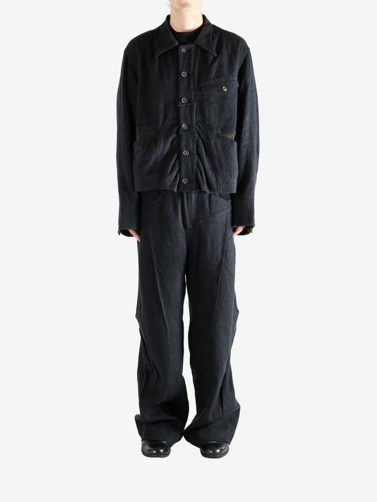 Black jacket,full body view