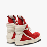 Red sneaker, back view
