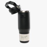 Black tumbler, side view